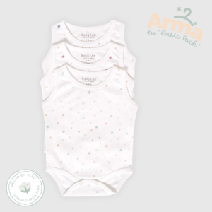 Pack X3 Body Clásico Manga Cero Estampado