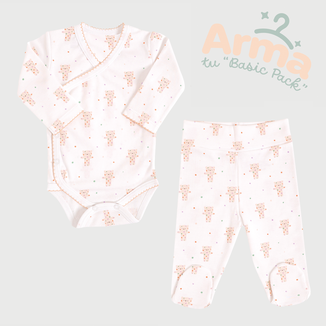 Pack X2 Body Cruzado + Pantalón Pretina Confetti