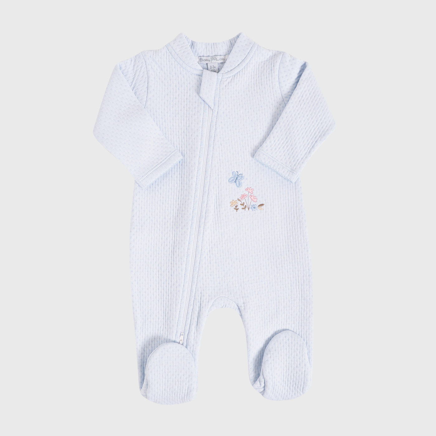 Enterizo Jacquard Dots In Love Celeste Zipper