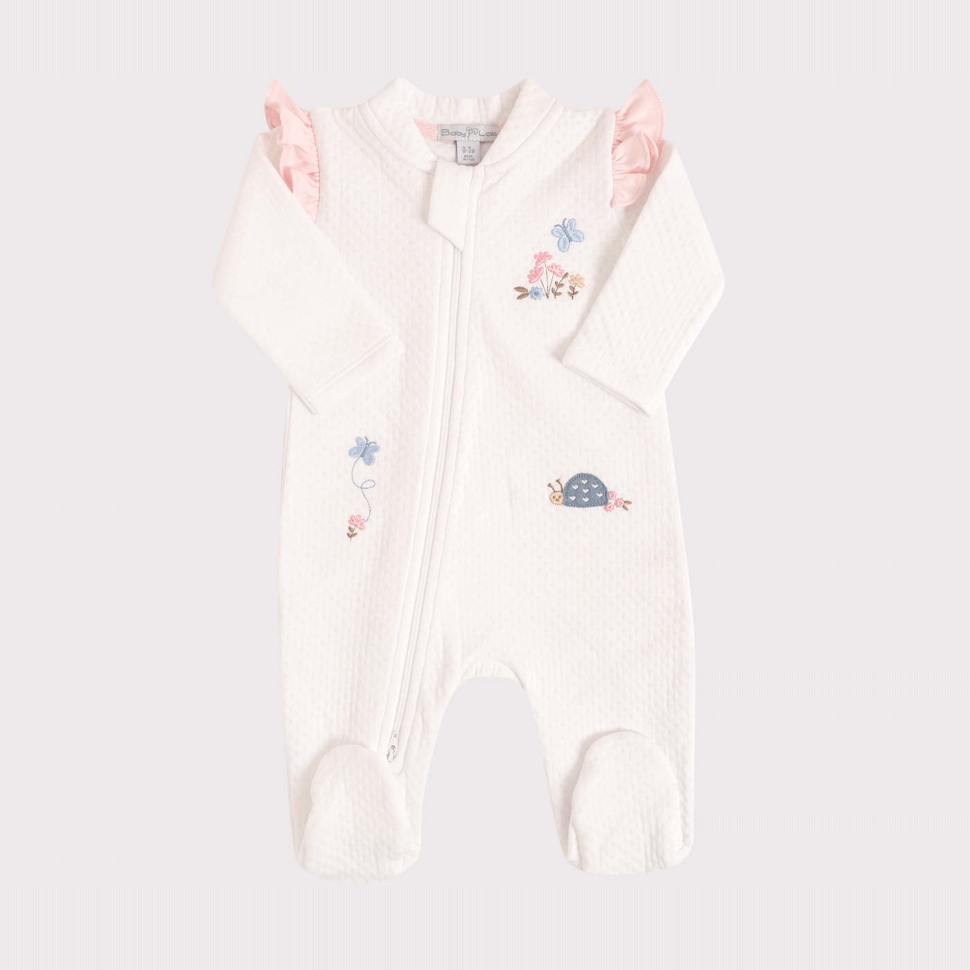 Enterizo Jacquard Dots Bobos Blanco Zipper