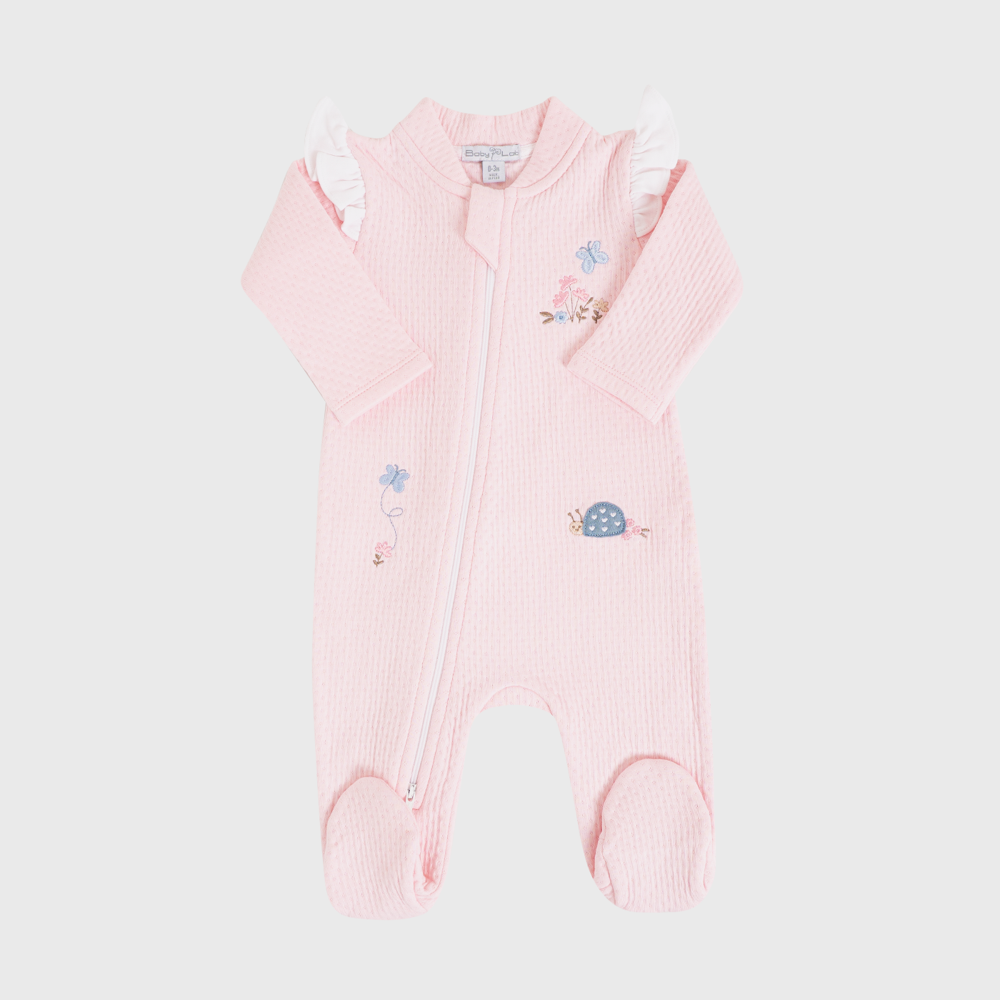 Enterizo Jacquard Dots Bobos Rosa Zipper