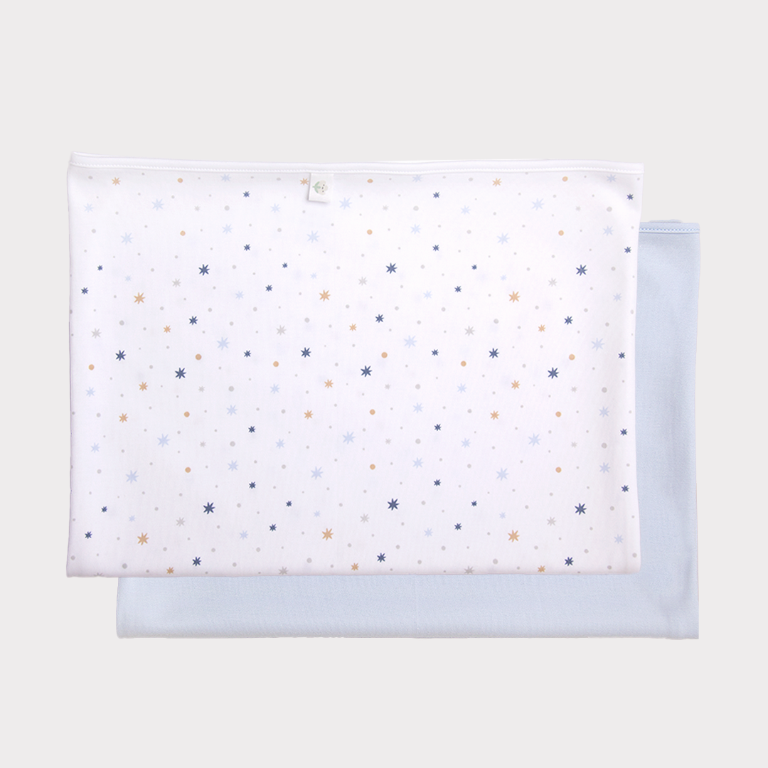 Pack X2 Manta Swaddle Little Star Celeste